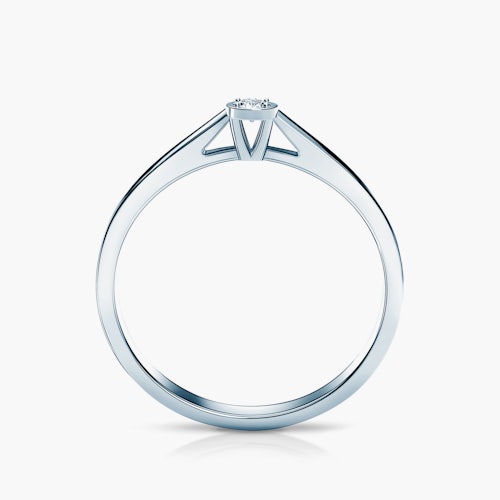 Pierścionek zaręczynowy SAVICKI: białe złoto, diament